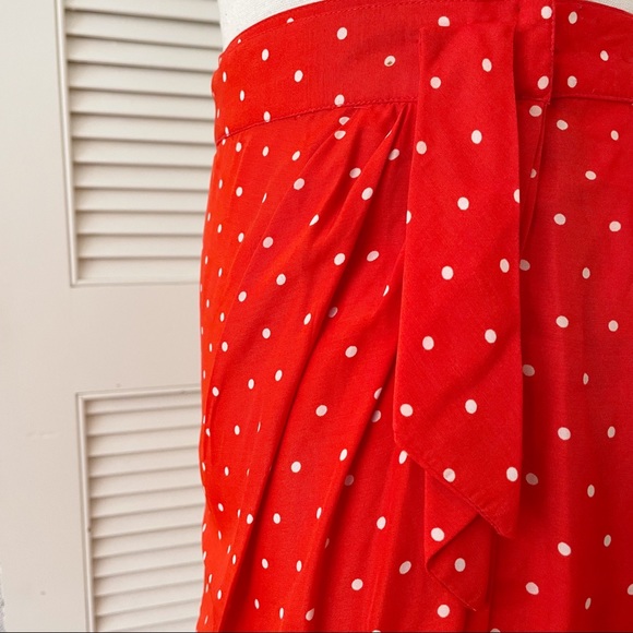 Vintage 80s Polka Dot Wrap Sarong Skirt - Picture 6 of 9